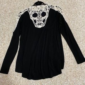 Lace Skull Cardigan